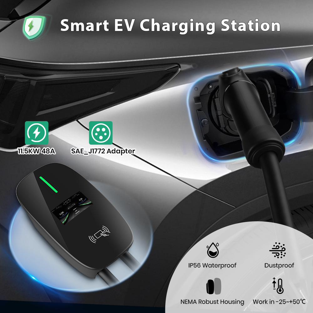Зарядное устройство Junsun Lev – обзор и цена J1772 Evse 32A Level 2 Charger